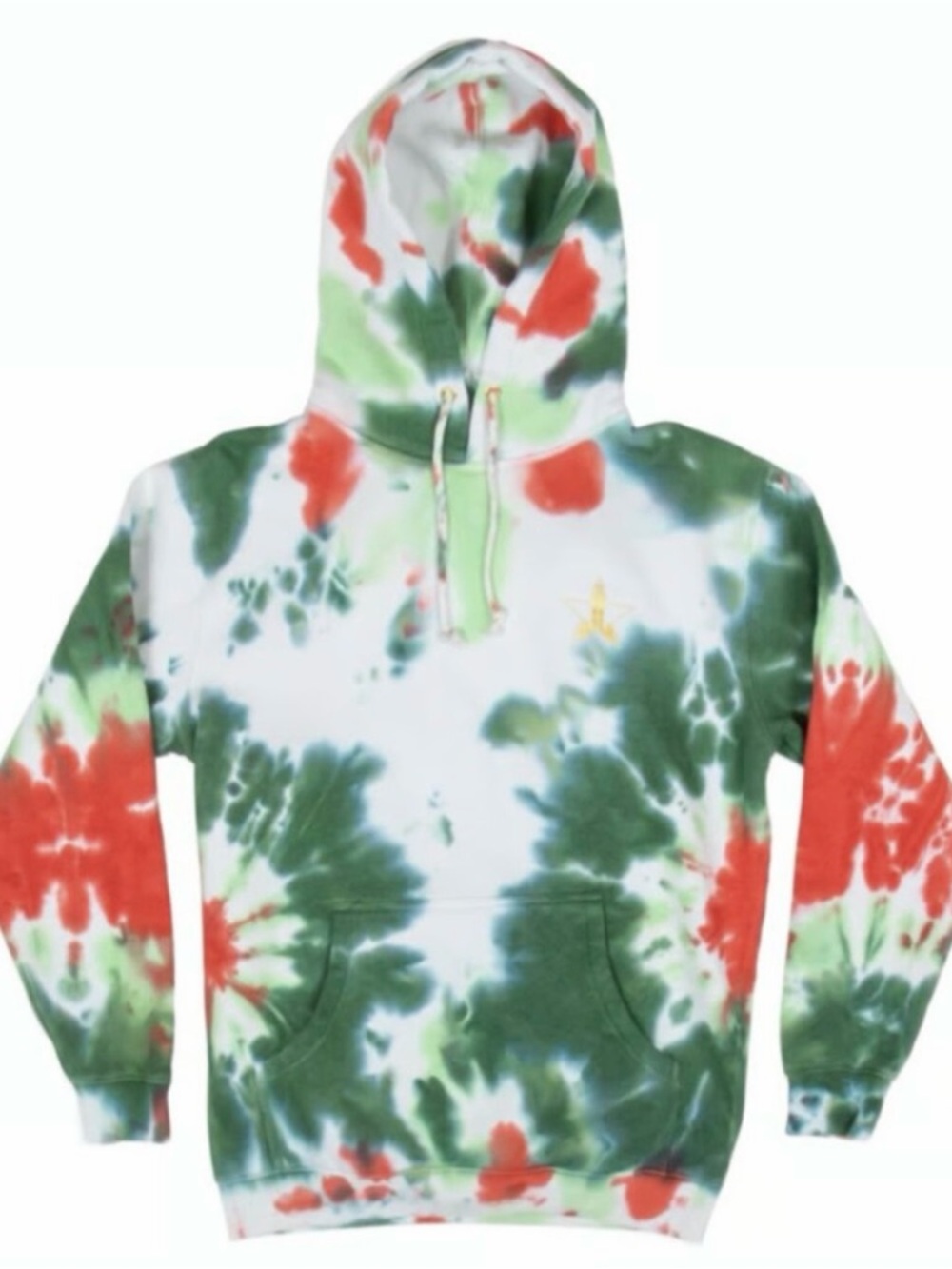 Jeffree Star Red and Green HOLIDAY SNOWCONE Tie Dye Hoodie Sweatshirt Sweater